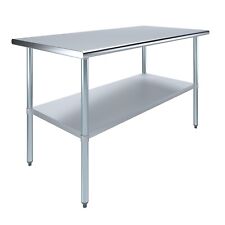30 In. X 60 In. Stainless Steel Work Table Metal Utility Table