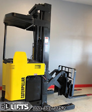 Cat Nr4500 Standup Electric Reach Truck Forklifts 366 Mast Low Hours
