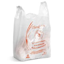 T-shirt Thank You Plastic Grocery Store Shopping Carry Out Bag 1000ct 12x6x22