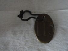 Vintage Double Sided Brass Cow Tag Number Dairy Farm Cattle Marker