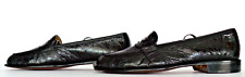 Nice Mens 1195 Zelli Black Genuine Crocodile Alligator Loafers Shoes Boots 9