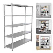 5 Layer Garage Stainless Shelving Unit Commercial Heavy Duty Storage Shelf Rack