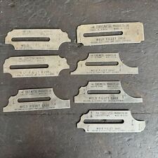 The Fibre-metal Products Co. Weld Fillet Gage 7 Pc Welding Gauge Made In Usa