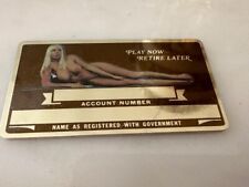 Vtg Nos Perma Graphics Blond White Lady Nude Social Securityid Card Blank T700
