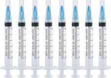 10x High Quality 3ml Luer Lock Syringes Sterile 23g X 1 Needle Exp 92028