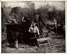 Steam Engine Tractor Harvester Field Original Press Photo 1943