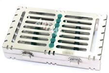 German Dental Autoclave Sterilization Cassette Racks Box For 7 Instruments-green