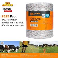2625ft Electric Fence Wire Roll 9 Metal Strands For Control Cattle Horses Deer