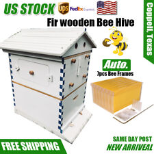 Painted 7 Auto Beehive Comb Hive Frames Wbeekeeping Beehive House Boxs Full Set