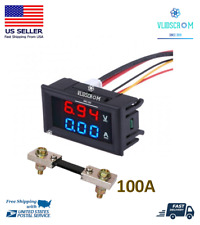 Mini Digital Voltmeter Shunt Ammeter Dc 100v 100a Led Display Amp Volt Tester