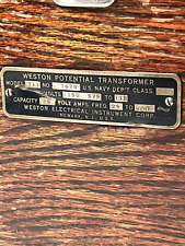 Weston Electrical Potential Transformer Model 311 No. 7678 Type 2 Made 1957