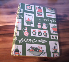 Vintage 3-ring Binder For Recipes No Recipes Included From 1970s Green Orange