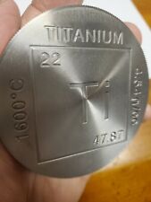 Titanium Bullion Round- Large 1 Pound With Reeded Edges Random Design