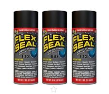  3-pack Flex Seal Mini Can Black Liquid Rubber Spray Sealant Coating 2 Oz 