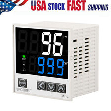 Digital Pid Thermostat Relayssr Dual Output Temperature Regulator Controller Us