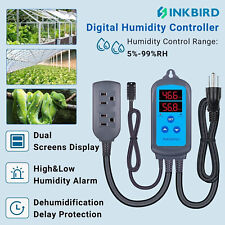 Inkbird Humidity Controller Wired Thermostat Murshroom Hydroponics Grow 110v Cf