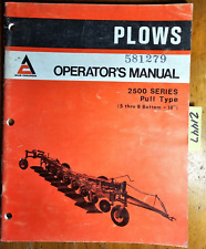 Allis-chalmers 2500 Pull Type 5-8 Bottom 18 Plow Owners Operators Manual 775