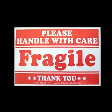 100 Fragile Stickers 2x3 Handle Wcare Labels Ml23101