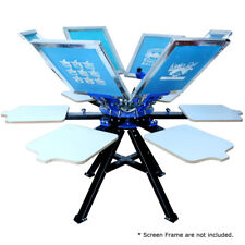 New Top Quality 6 Color 6 Station Screen Printing Press Model-m Grade With Stand