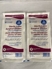 Dynarex 2385 Sterile Latex Surgical Gloves Size 8.5 - Lot Of 2 Pairs