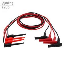 4pcs Safety Multimeter Test Leads Cable Banana Plug Toggle Test Hook Clip Probe