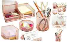 Rose Gold Desk Organizer Set For Home Office Supplies And Accessories