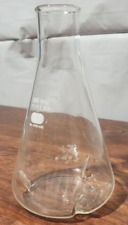 Corning Pyrex Glass 500ml Narrow Mouth Graduated Erlenmeyer Flask W Baffles