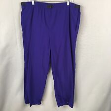 Rei Pants Womens Large Purple Versatech Nylon Outdoors Belted Snap Ankle Vtg