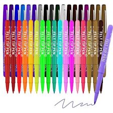 Sunacme 35 Colors Felt Tip Pens Premium Fine Point Colorful Felt Tip Markers New