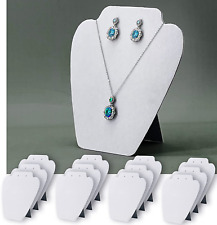 12 Pcs White Velvet Jewelry Necklace Display Stand Jewelry Display For Selling