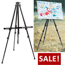Folding Assemble Tripod Flip Chart Easel White Board Stand With Carry Bag Black