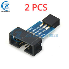 2pcs 10 Pin Convert To Standard 6 Pin Adapter Board For Avrisp Usbasp Stk500