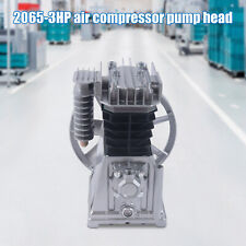 2200w 3hp Twin Cylinder Oil Lubricated Air Compressor Pump Head Piston Silencer