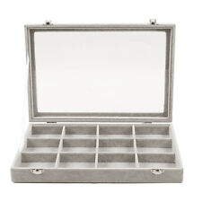 12 Grids Jewelry Storage Display Case Earring Organizer Box Tray Holder