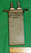 Western Electric Capacitor Dual .875uf 400vdc Clean Tests Ok No. 72076-503