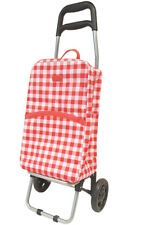 Sachi Shopping Trolley - Rolling Cart With Removable Insulated Bag Gingham