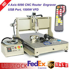 Usb 1.5kw 4 Axis 6090 Cnc Router Milling Engraving Engraver Cutting Machinerc