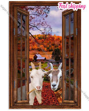Decor Art Windows Outdoor Autumn Is Coming Goat Poster Wall Art Vertical