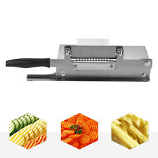 Stainless Steel French Fry Cutter Manual Crinkle Wavy Chopper Vegetables Knife