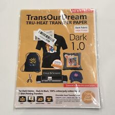 Transourdream Heat Transfer Paper Vinyl Iron Dark 1.0 20x Sheets 8.5x11 Inkjet