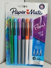 Paper Mate Flair Felt Tip Pens Assorted Tips 6 Colors Papermate