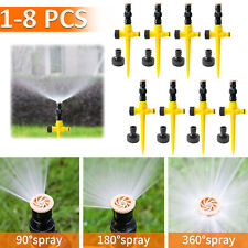 4pcs 360 Rotation Auto Irrigation System Garden Lawn Sprinkler Patio Save Water