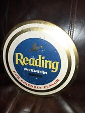 Reading Premium Celluloid Toc Tin Over Cardboard Button Beer Sign