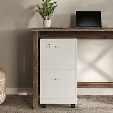  White 2-drawer File Cabinet With Lock Small