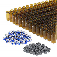 10ml Glass Vials-2-12 Dram Amber Glass Vials With Plastic-aluminum Flip Caps