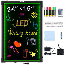 Vevor Led Message Writing Board 24x16 Illuminated Erasable Lighted Chalkboard