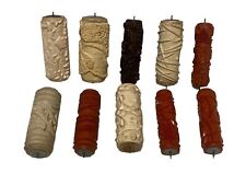 Lot 10 Vintage High Quality Patterned Rubber Wall Paint Roller Embossed Nos New