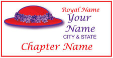 167 Personalized Name Badge Tag For The Red Hat Lady Magnetic