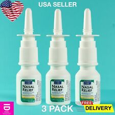 Nasal Spray Decongestant Pump Mist Spray Menthol 12 Hour Relief 0.5 Oz 3 Pack