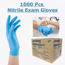 1000 Pcs Blue Nitrile Exam Gloves 3.5 Mil Powder And Latex Free Medical Dental